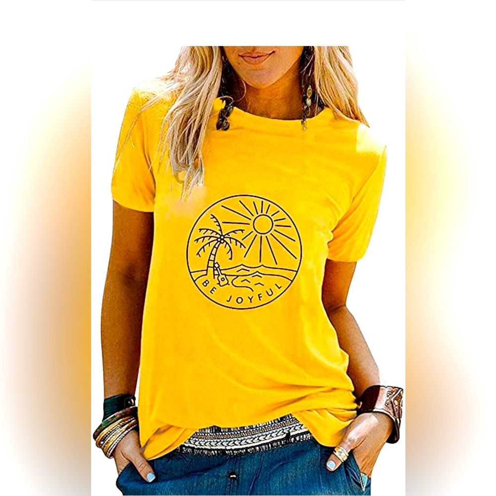 Be Joyful Sunshine Graphic Tee Shirt